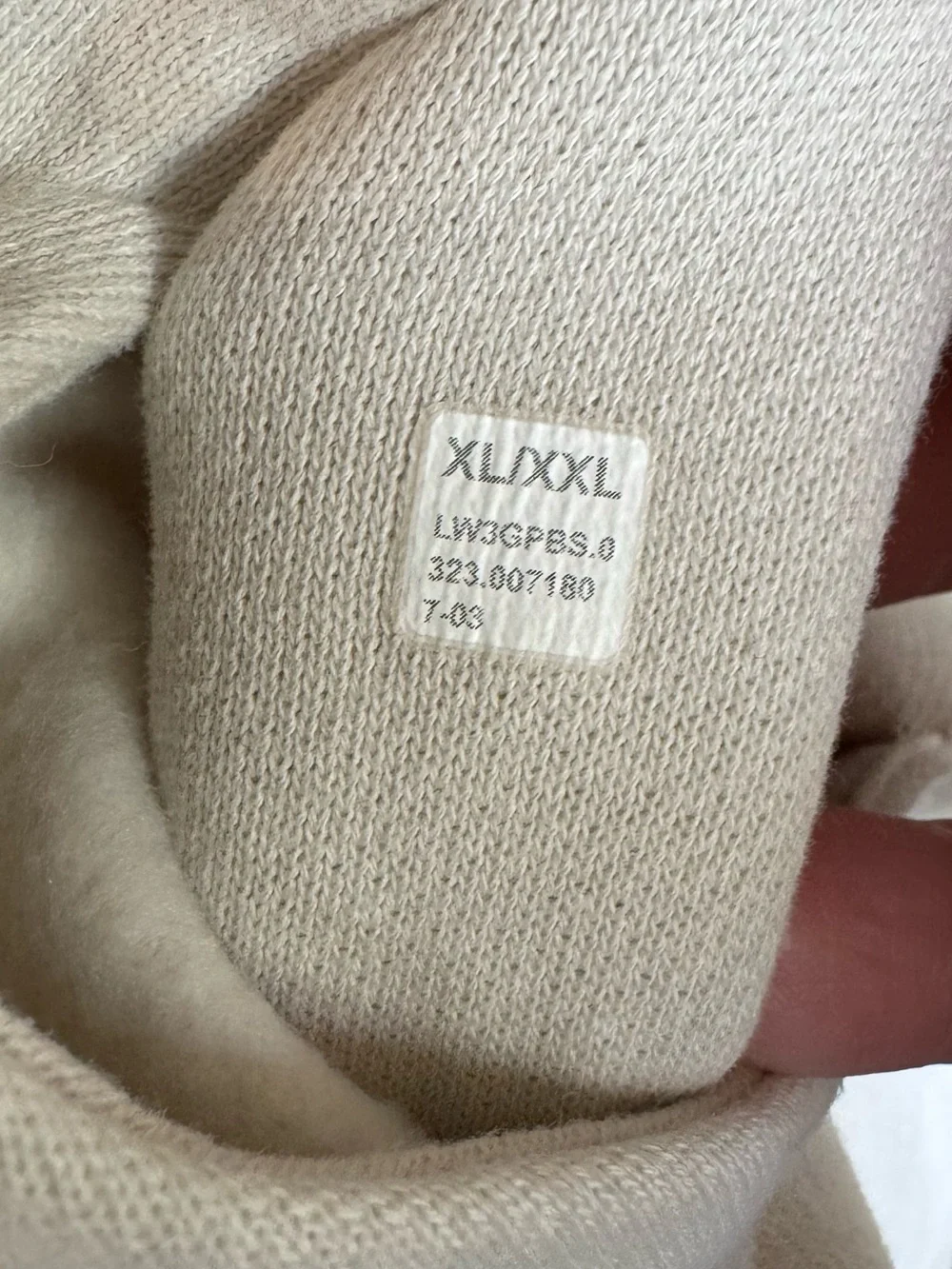 Lululemon Cream Scuba Zip Up Jacket XL/XXL